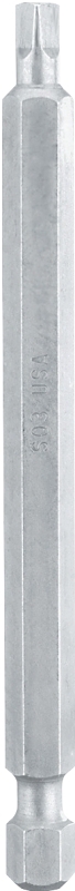 DEWALT DW2231 Power Screwdriver Bit, #1 Drive, Square Recess Drive, 1/4 in Shank, Hex Shank, 3-1/2 in L, Steel