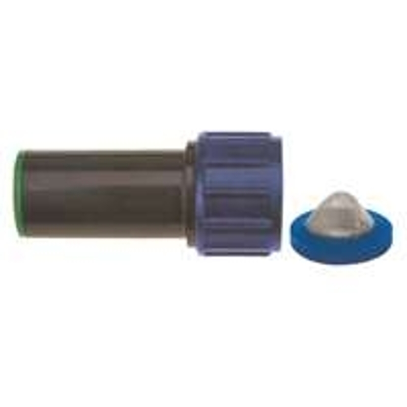 Raindrip 320G00UB Adapter, 3/4 x 1/2 in Connection, Hose Swivel x Compression, Plastic, Black/Blue