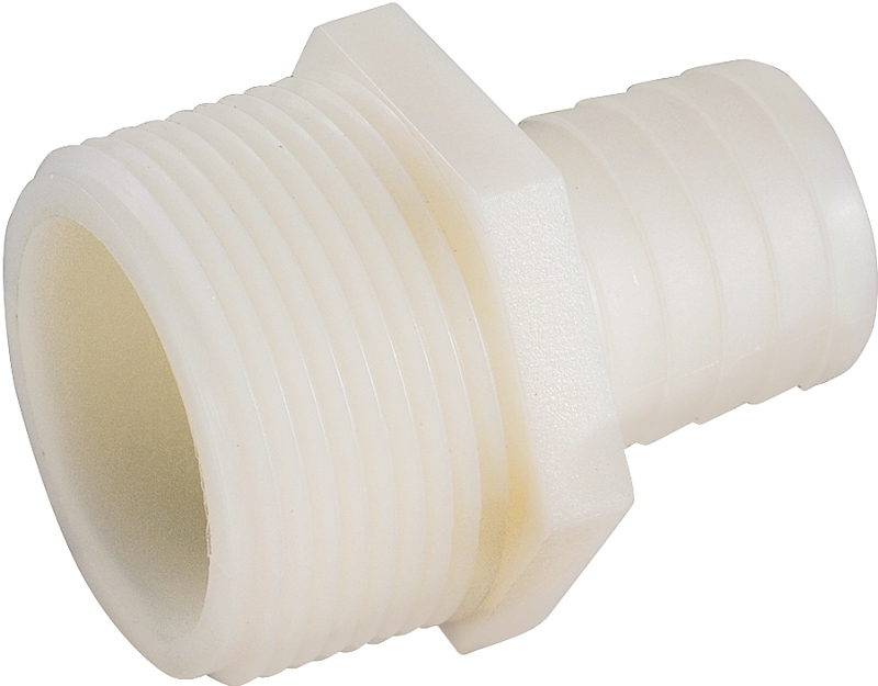 Anderson Metals 53701-1616 Hose Adapter, 1 in, Barb, 1 in, MIP, 150 psi Pressure, Nylon, Pack of 5