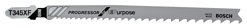 Bosch T345XF3 Jig Saw Blade, 0.39 in W, 5-1/4 in L, 5/10 TPI, HSS Cutting Edge