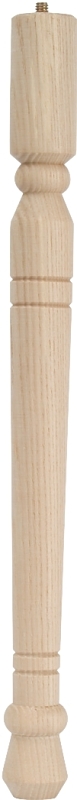 Waddell Early American Series 2558 Table Leg, 7-3/4 in H, 1-3/8 in W, 1-3/8 in L, Hardwood, Wood, Sanded/Smooth