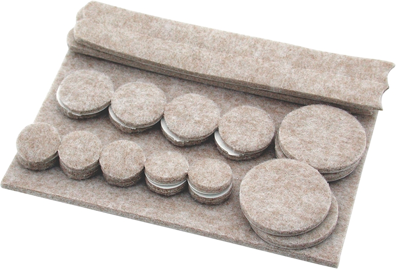Shepherd Hardware 9947 Heavy-Duty Self-Adhesive Furniture Pad, Felt, Beige, 6 in L, 4-1/4 in W, Rectangular