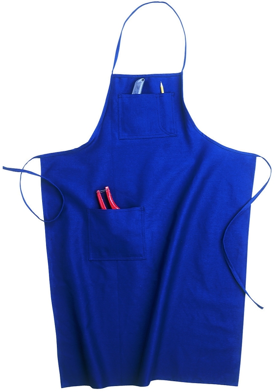 CLC TOOL WORKS BS60 Loop Neck Bib Apron, One-Size, 29 to 46 in Waist, Cotton, Blue, 3-Pocket