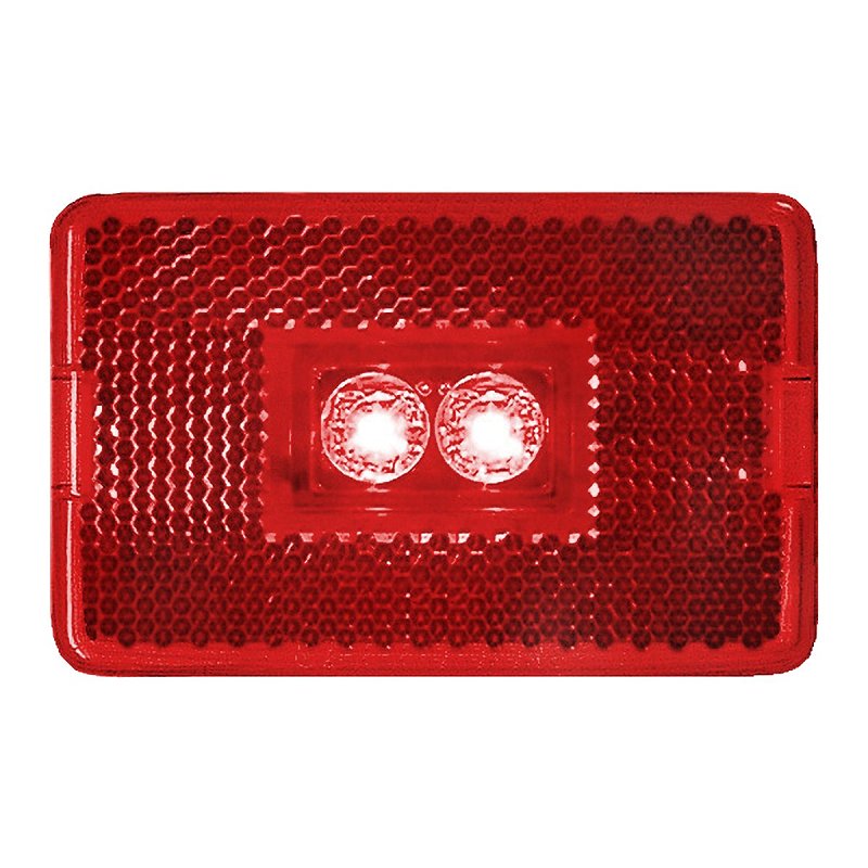 PM V170R Marker Light with Reflex, 9 to 16 V, LED Lamp, Red Lens, Stud Mounting