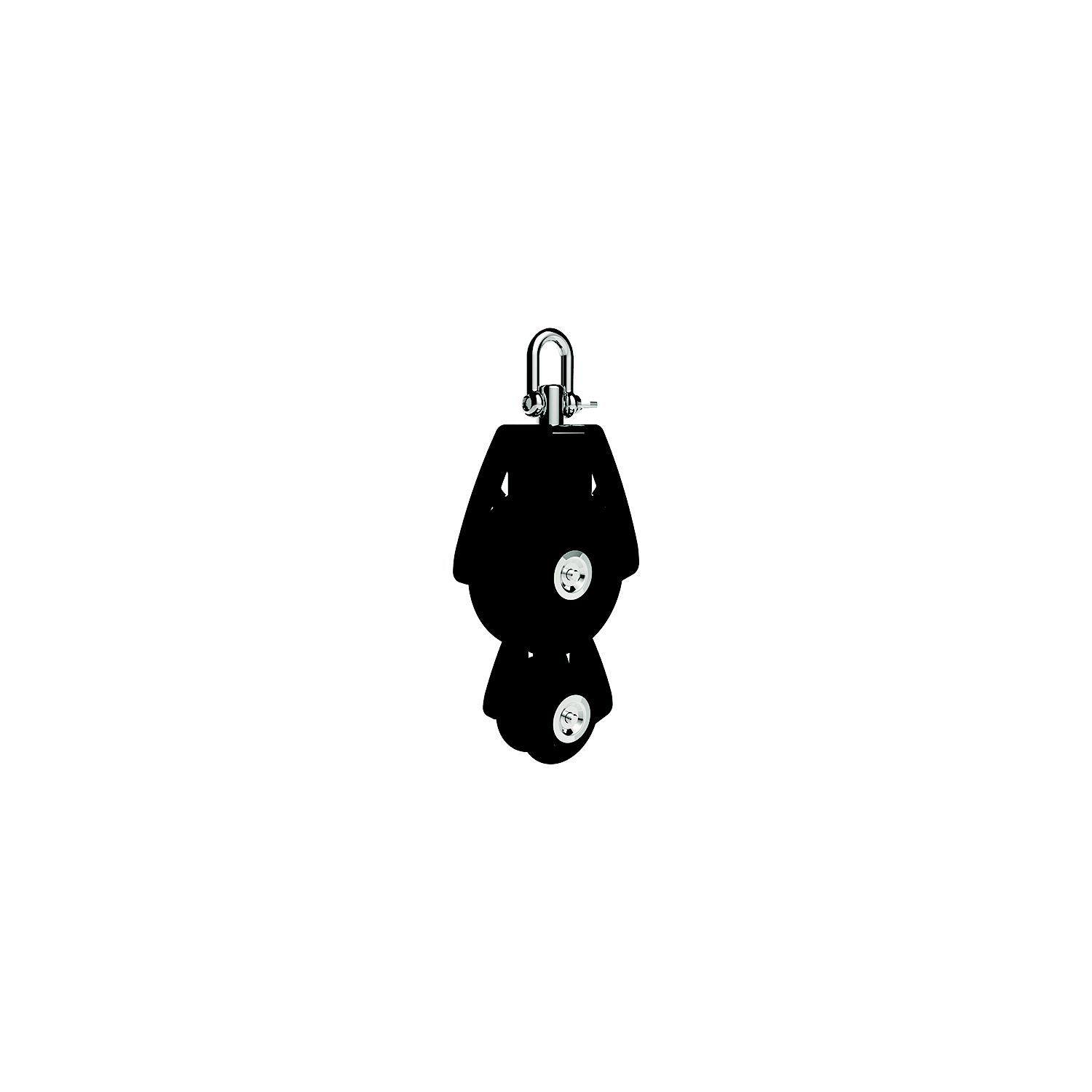 Lewmar 50MM Fiddle Block, Black, 1/4â³ - 3/8â³ Line