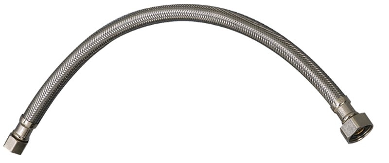 Plumb Pak EZ Series PP23829LF Sink Supply Tube, 3/8 in Inlet, Flared Inlet, 1/2 in Outlet, FIP Outlet, 12 in L