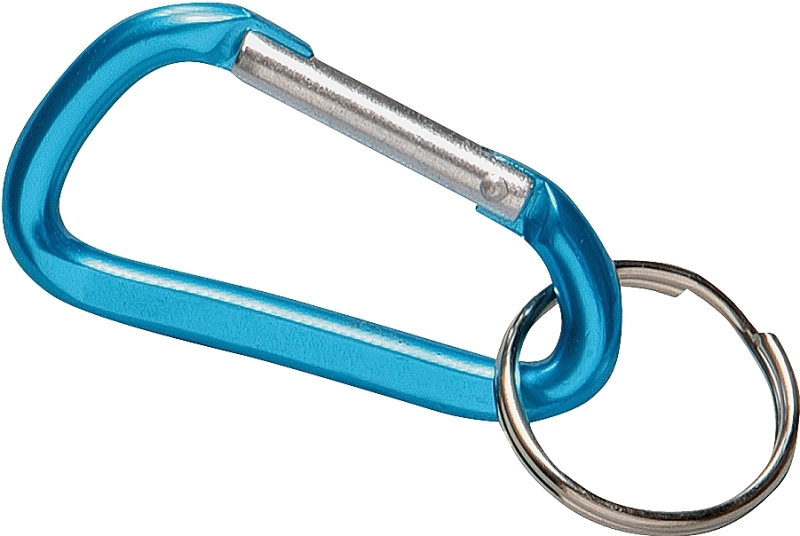 2GO KC125 Carabiner Key Chain, 2-3/8 in OAL, Aluminum, Assorted, Anodized, Pack of 5