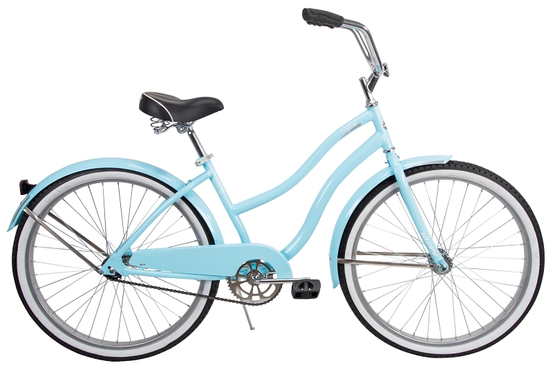 Huffy 66639 Cruiser Bicycle Women Steel Frame Rear Coast Brake 26 in Dia Wheel Sky Blue