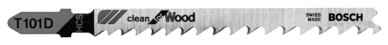 Bosch T101D Jig Saw Blade, 4 in L, 6 TPI, HCS Cutting Edge