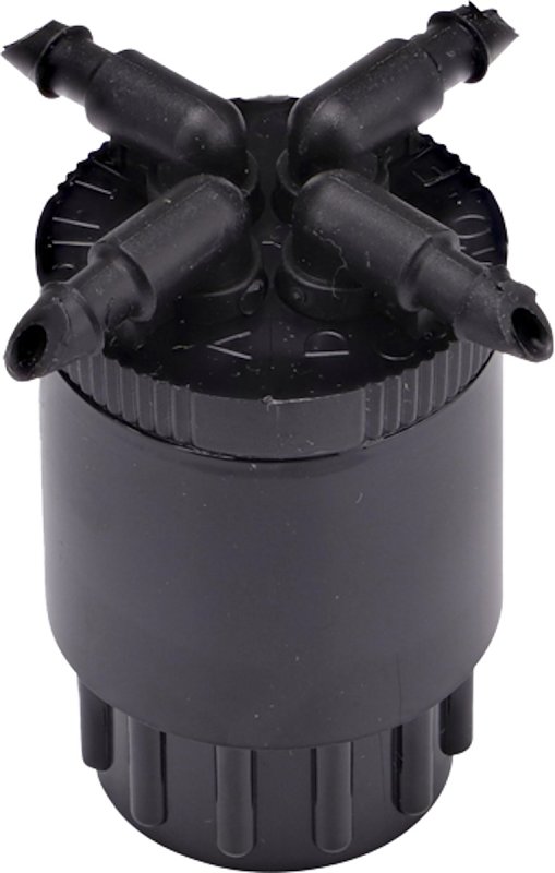 Raindrip QB06UB 4-Outlet Bubbler, ABS, Black