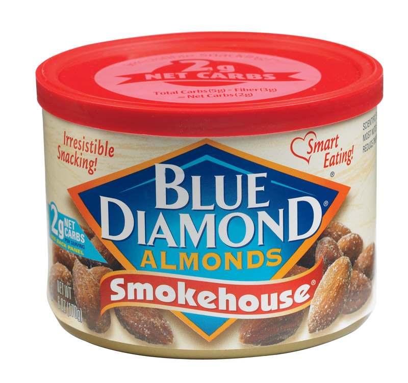 Blue Diamond Smokehouse Almonds 6 oz Can Pack of 12