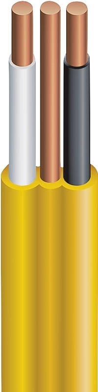 Romex 12/2NM-WGX50 Building Wire, 12 AWG Wire, 2-Conductor, 50 ft L, Copper Conductor, PVC Insulation, Nylon Sheath