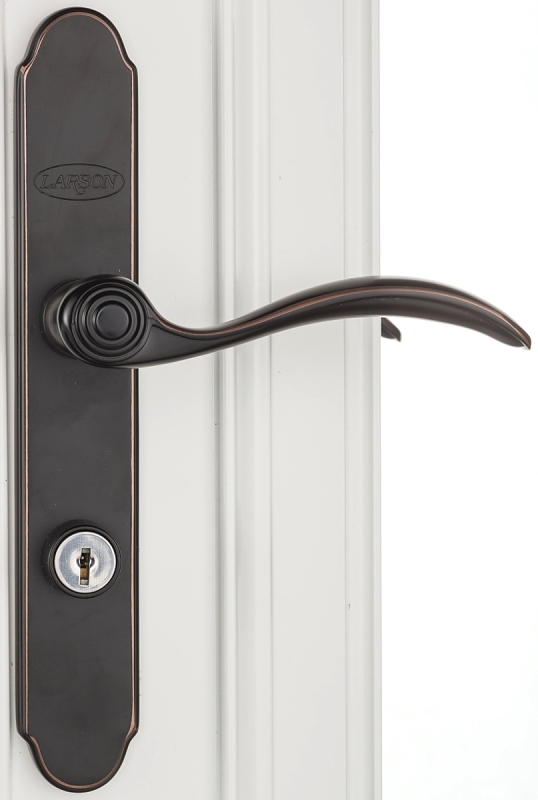 Larson QuickFit Series 20297857 Door Handleset, 2.12 in L Handle, 10.06 in H Handle, Metal, Aged Bronze