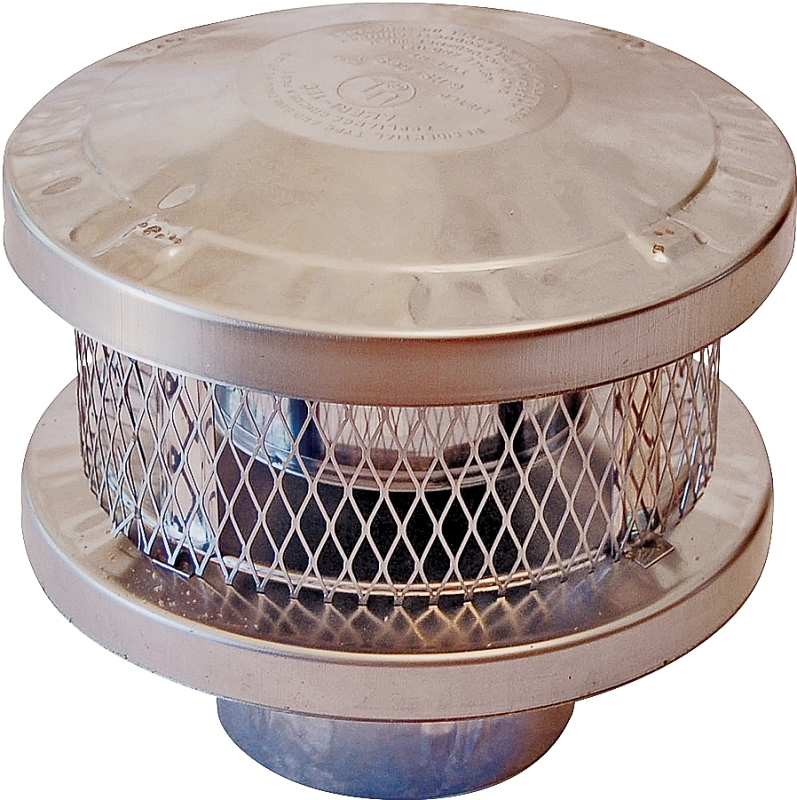 AmeriVent 8HS-RCS Vent Cap, 8 in Connection, Stainless Steel