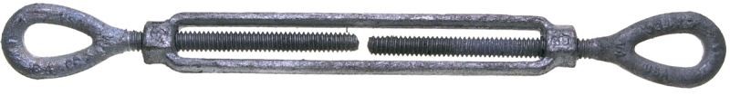 Baron 15-5/8X6 Turnbuckle, 3500 lb Working Load, 5/8 in Thread, Eye, Eye, 6 in L Take-Up, Steel