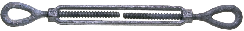 Baron 15-1/2X12 Turnbuckle, 2200 lb Working Load, 1/2 in Thread, Eye, Eye, 12 in L Take-Up, Steel