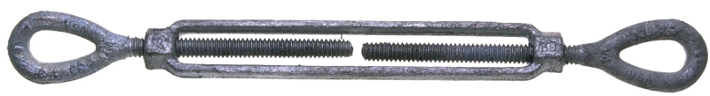 Baron 15-1/2X9 Turnbuckle, 2200 lb Working Load, 1/2 in Thread, Eye, Eye, 9 in L Take-Up, Steel