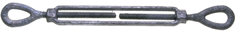 Baron 15-1/2X6 Turnbuckle, 2200 lb Working Load, 1/2 in Thread, Eye, Eye, 6 in L Take-Up, Steel