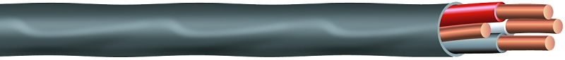 Romex 63950021 Sheathed Cable, 6 AWG Wire, 3-Conductor, 25 ft L, Copper Conductor, PVC Insulation, Nylon Sheath