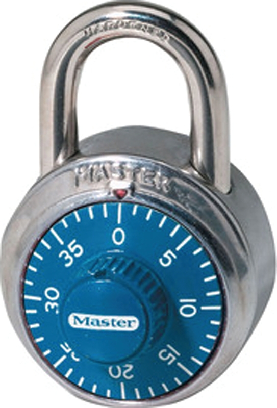 Master Lock 1506D Padlock, Keyless/Non-Keyed Key, 9/32 in Dia Shackle, 3/4 in H Shackle, Steel Shackle, 1-7/8 in W Body