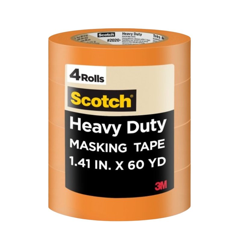 Scotch 2020-36EP4 Masking Tape, 55 m L, 36 mm W, 0.11 mm Thick, Beige