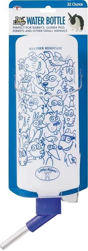 Pet Lodge OPB32 Water Bottle, Plastic/Stainless Steel, Blue/Purple