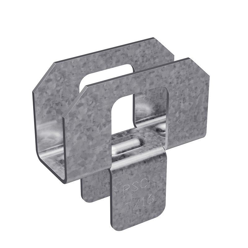 Simpson Strong-Tie PSCL Series PSCL 7/16-R50 Panel Sheathing Clip, 20 ga Thick Material, Steel, Galvanized