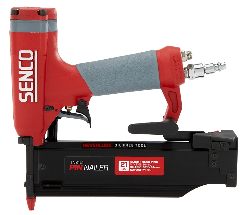 Senco TN21L1 Pin Nailer, 200 Magazine, Strip Collation, 3/5 to 2 in Fastener, 1.1 scfm Air