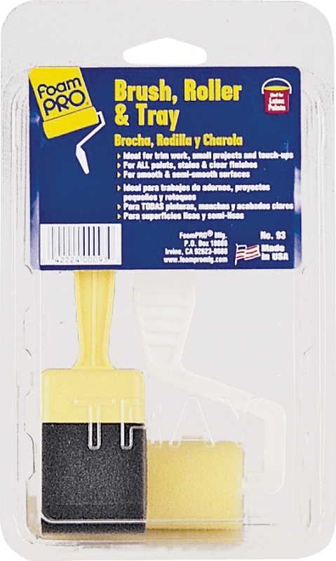 Foampro 93 Painting Kit, Semi-Smooth, Smooth Surface, Foam/Plastic, 3-Piece