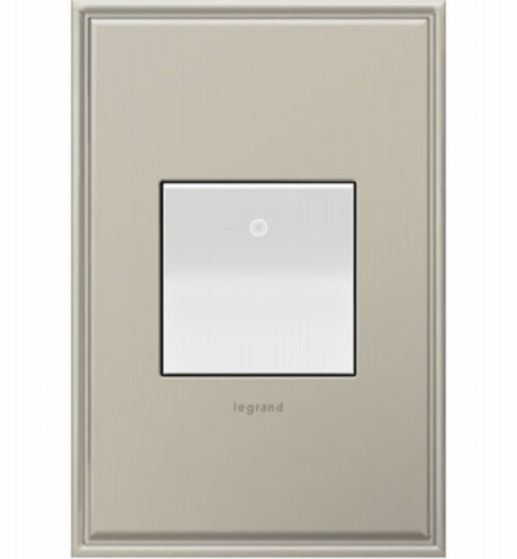 Pass & Seymour adorne ASPD1532W4 Decorator Paddle Switch, 15 A, 120 V, 3-Way, Back Wire Terminal, White