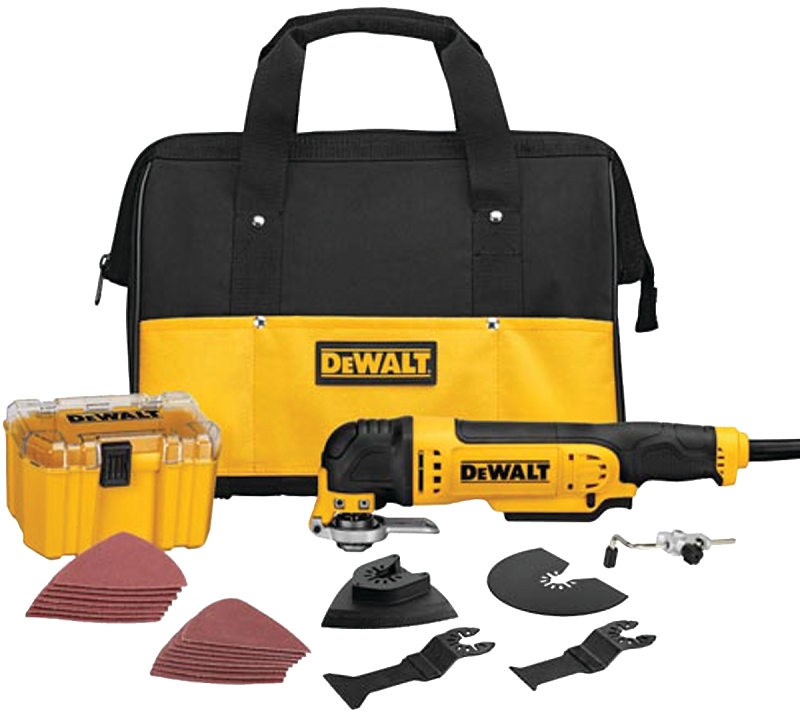DEWALT DWE315K Corded Electric Oscillating Tool Kit, 3 A, 0 to 22,000 opm, 1.6 deg Oscillating