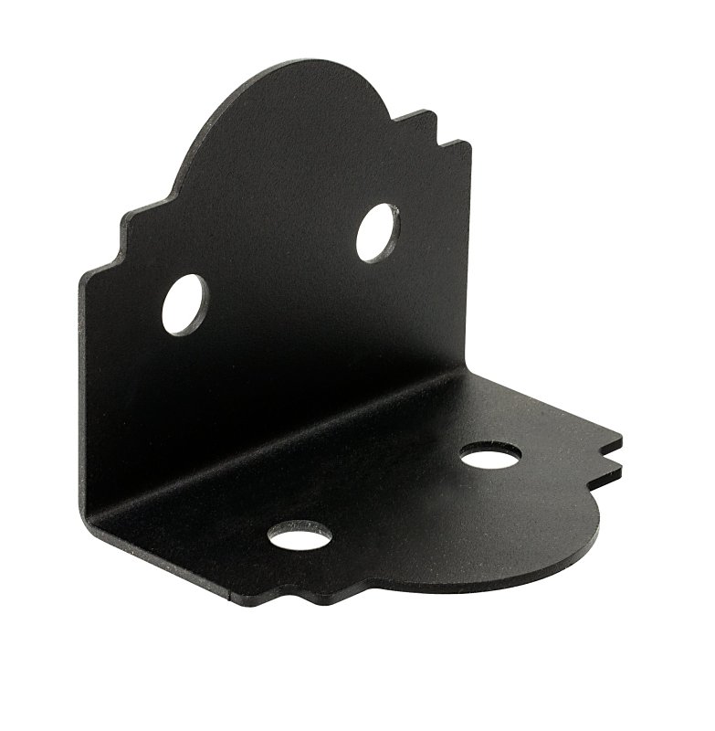 Simpson Strong-Tie Mission Series APA6 90 deg Angle, 3-1/2 in W, 3-3/4 in D, 5 in H, Steel, Black, Powder-Coated, Pack of 12