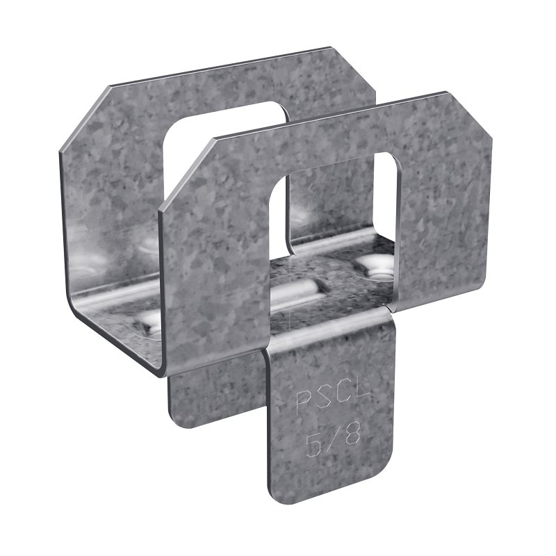 Simpson Strong-Tie PSCL Series PSCL 5/8 Panel Sheathing Clip, 20 ga Thick Material, Steel, Galvanized