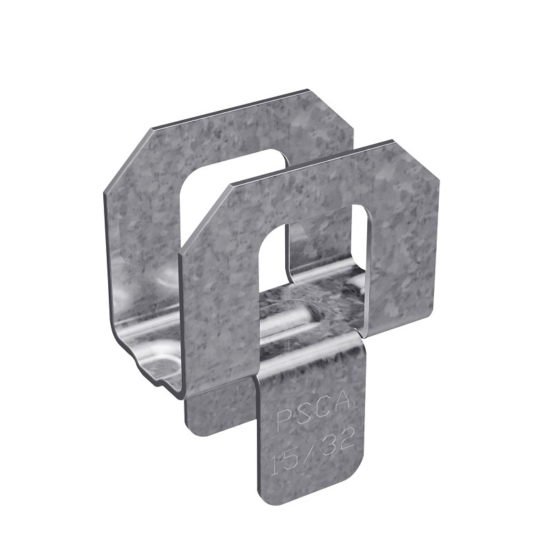 Simpson Strong-Tie PSCA Series PSCA 15/32 Panel Sheathing Clip, 20 ga Thick Material, Steel, Galvanized