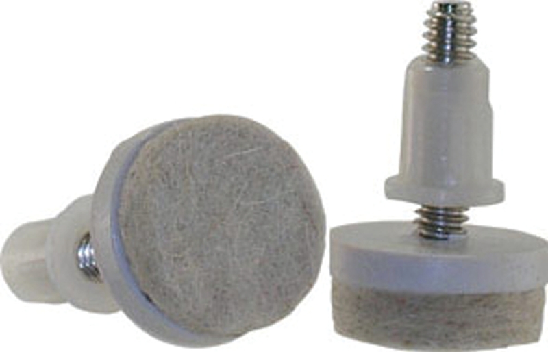 Shepherd Hardware FeltGard Series 9908 Gard Threaded Stem Furniture Glid, 75 lb, Felt/Metal, Almond, 1 in Dia Dimensions, Pack of 6