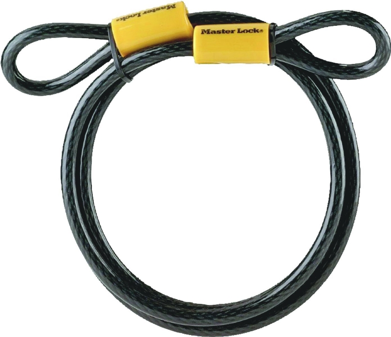 Master Lock 78DPF Looped End Cable, Keyless Key, Cable Shackle, Steel Shackle, Steel Body, Vinyl-Coated, 3/8 in W Body