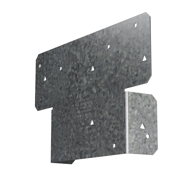 Simpson Strong-Tie AC Series AC6Z Post Cap, 6 x 6 in Post/Joist, Steel, ZMAX, Pack of 20