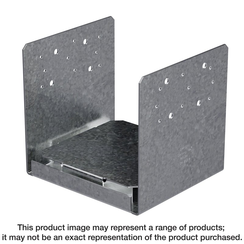Simpson Strong-Tie ABU Series ABU66Z Adjustable Post Base with Uplift, 6 x 6 in Post, 12 ga Gauge, Steel, ZMAX