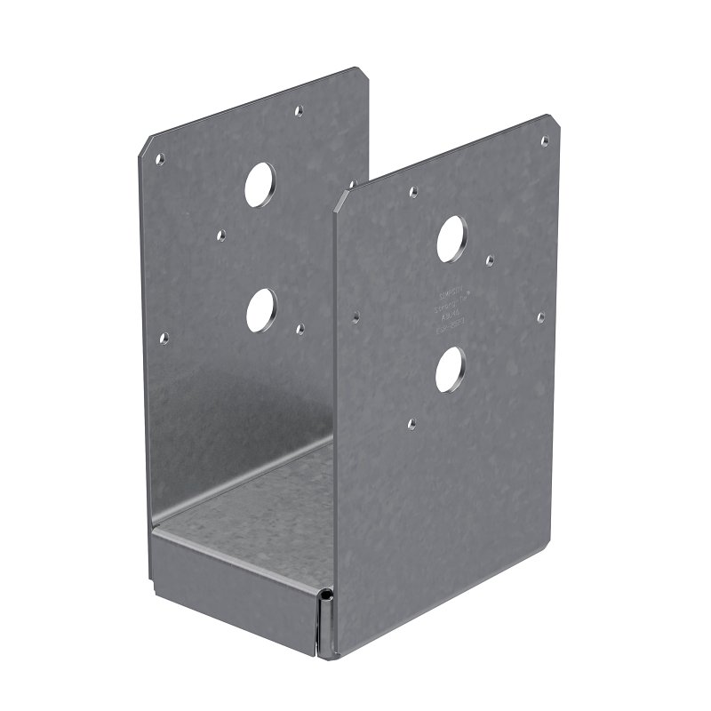 Simpson Strong-Tie ABU Series ABU46Z Adjustable Post Base with Uplift, 4 x 6 in Post, 12 ga Gauge, Steel, ZMAX