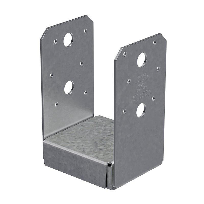 Simpson Strong-Tie ABU Series ABU44Z Adjustable Post Base with Uplift, 4 x 4 in Post, 16 ga Gauge, Steel, ZMAX