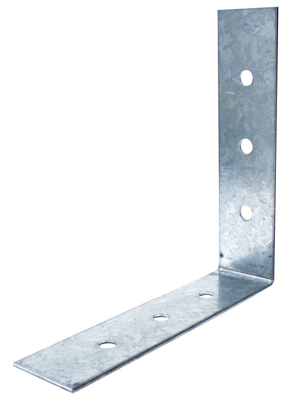 Simpson Strong-Tie A88 Angle, 8 in W, 8 in D, 2 in H, Steel, Zinc Galvanized, Pack of 10