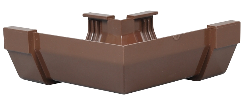 Amerimax T1503 Gutter Corner, 5 in Gutter, Vinyl, Brown