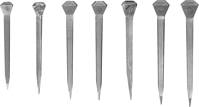 Diamond D5CH2N Horseshoe Nail, #5, 49.6 mm L, Steel