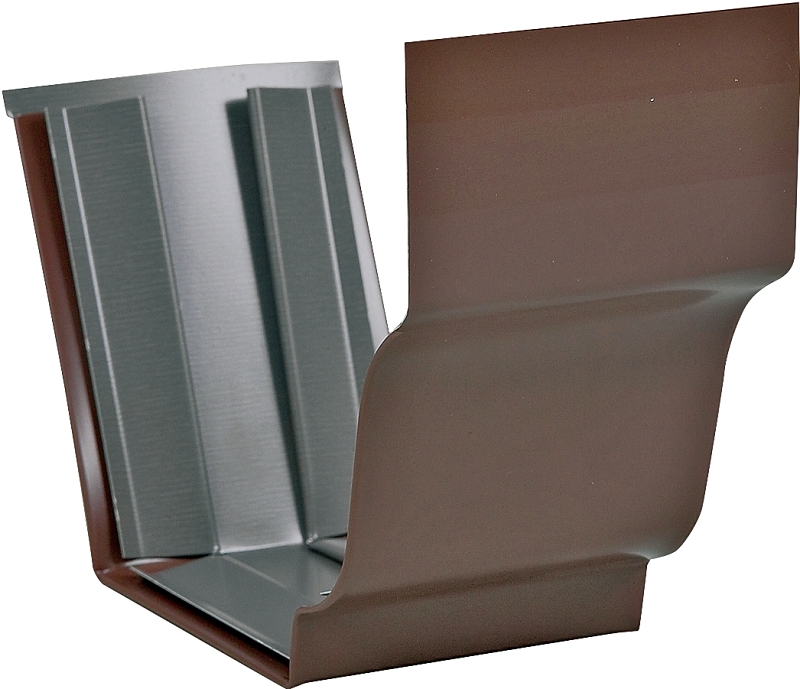 Amerimax 2520919 Gutter Connector, 5 in Gutter, Aluminum, Brown
