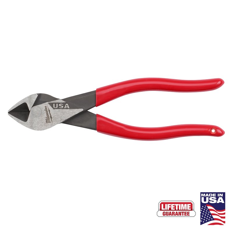 Milwaukee MT507 Cutting Plier, 7.09 in OAL, 0.78 in Jaw Opening, Red Handle, Dipped Grip Handle