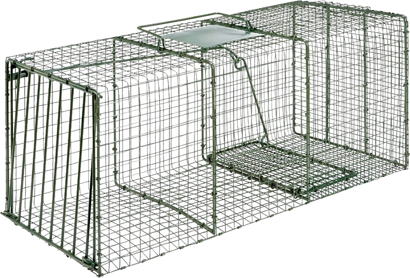 Duke Traps 1114 Cage Trap, 36 in L, 15 in W, 14 in H, Spring-Loaded Door