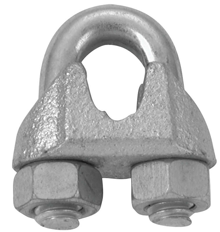 Baron 260-1 Wire Rope Clip, 1 in Dia Wire Rope, Iron/Steel, Galvanized, Pack of 5