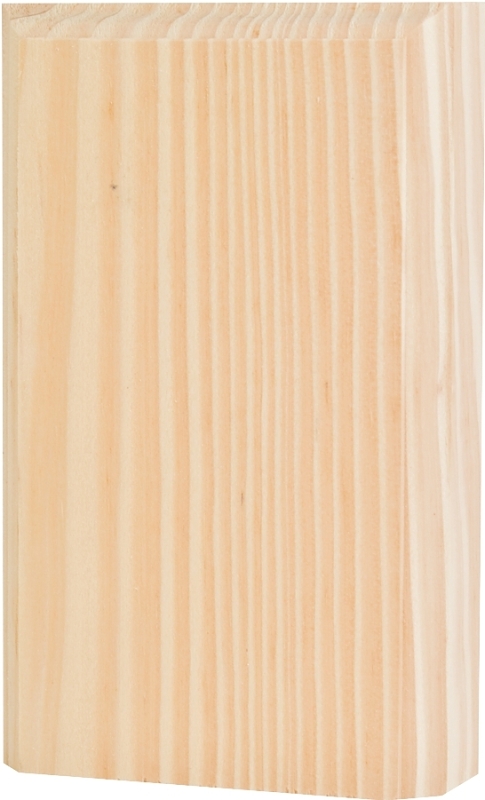 Waddell BTB35OAK Base Trim Block, 6 in L, 3-3/4 in W, 1 in Thick, Oak Wood