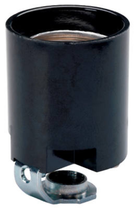 Legrand 31528PHBCC10 Lamp Holder, 125 V, Black