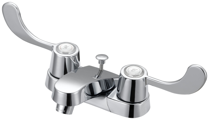 Boston Harbor F5120005CP Lavatory Faucet, 1.2 gpm, 2-Faucet Handle, 3-Faucet Hole, Metal/Plastic, Chrome, Lever Handle